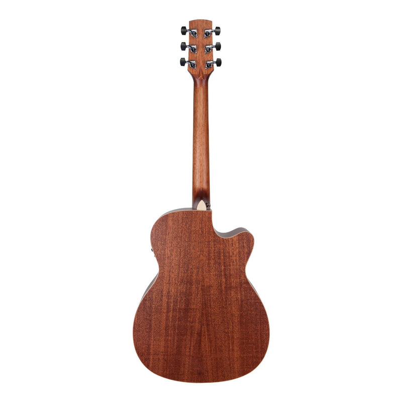 Timberidge '1 Series' Left Handed Spruce Solid Top Acoustic-Electric Small Body Cutaway Guitar (Natural Satin)-TRFC-1L-NST