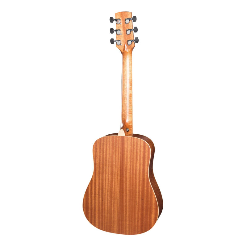 Timberidge '1 Series' Left Handed Spruce Solid Top Acoustic-Electric Traveller Mini Guitar (Natural Satin)-TRM-1L-NST