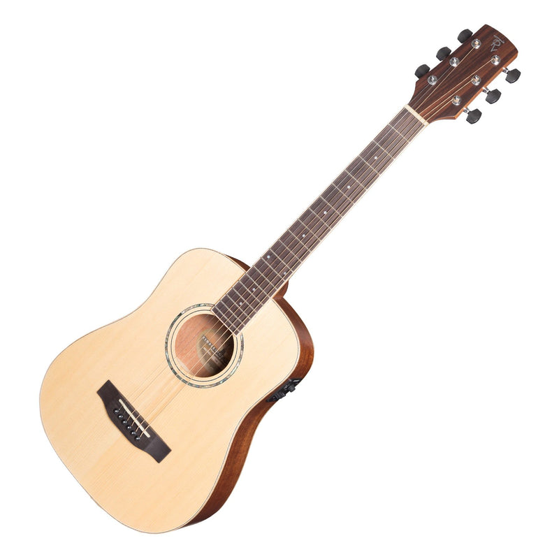 Timberidge '1 Series' Left Handed Spruce Solid Top Acoustic-Electric Traveller Mini Guitar (Natural Satin)-TRM-1L-NST