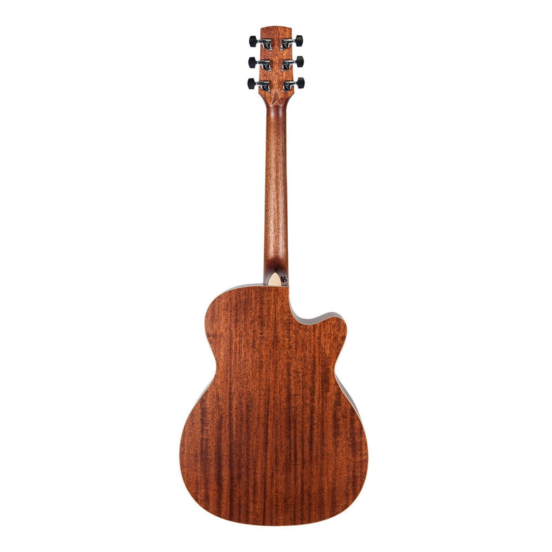 Timberidge '1 Series' Left Handed Spruce Solid Top & Mahogany Solid Back Acoustic-Electric Small Body Cutaway Guitar (Natural Satin)-TRFC-1SBPL-NST