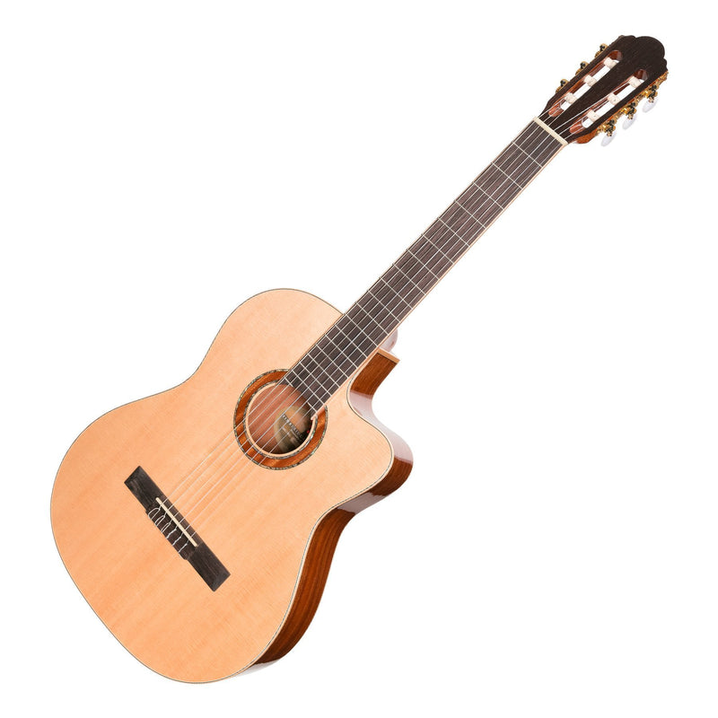 Timberidge '1 Series' Spruce Solid Top Acoustic-Electric Classical Cutaway Guitar (Natural Gloss)-TRCC-1-NGL