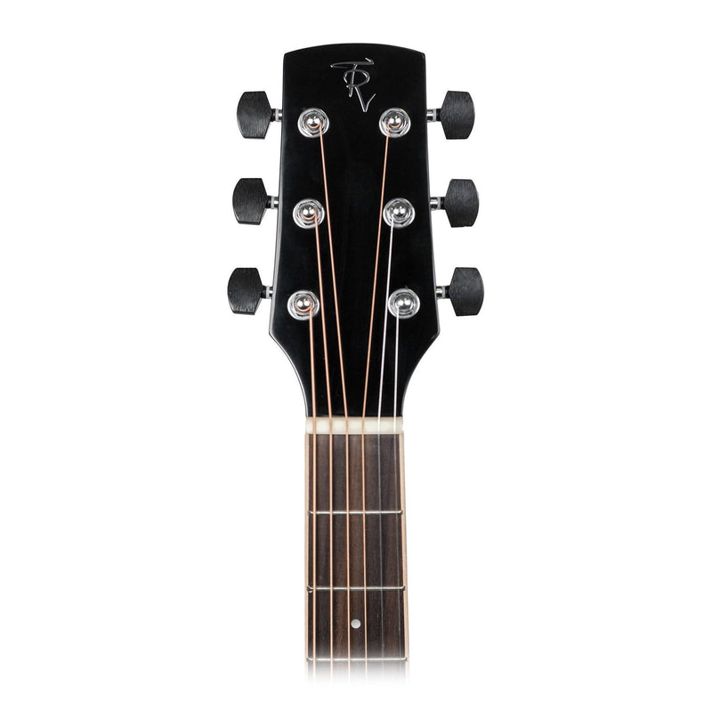 Timberidge '1 Series' Spruce Solid Top Acoustic-Electric Dreadnought Cutaway Guitar (Black Gloss)-TRC-1-BLK
