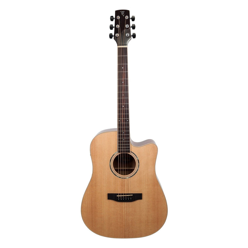 Timberidge '1 Series' Spruce Solid Top Acoustic-Electric Dreadnought Cutaway Guitar (Natural Gloss)-TRC-1-NGL