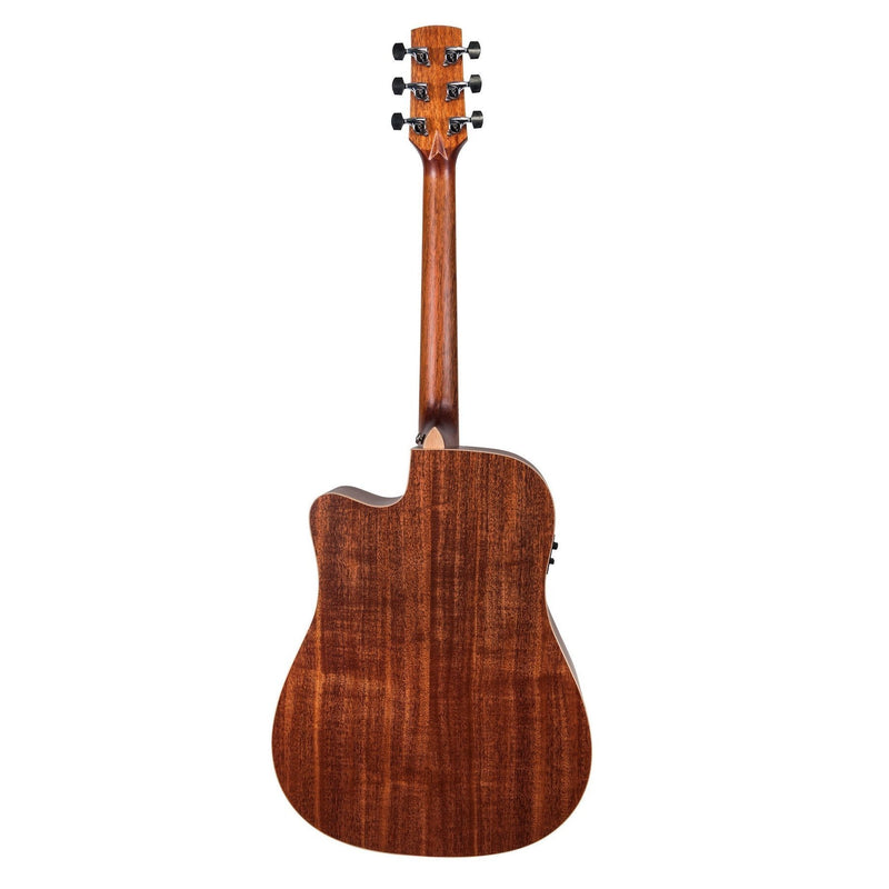 Timberidge '1 Series' Spruce Solid Top Acoustic-Electric Dreadnought Cutaway Guitar (Natural Satin)-TRC-1-NST