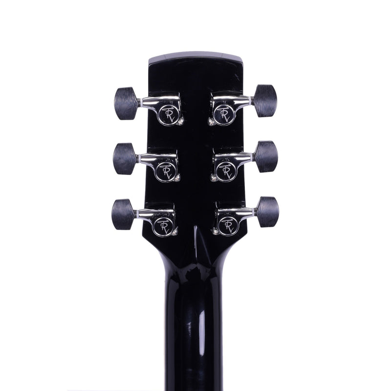 Timberidge '1 Series' Spruce Solid Top Acoustic-Electric Small Body Cutaway Guitar with 'Tree of Life' Inlay (Black Gloss)-TRFC-1T-BLK