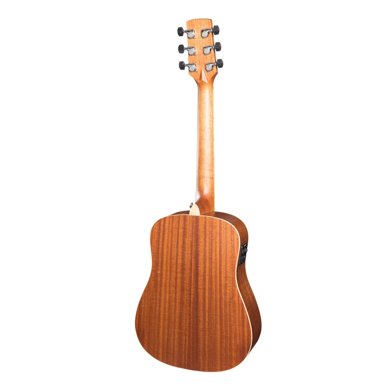 Timberidge '1 Series' Spruce Solid Top Acoustic-Electric Traveller Mini Guitar (Natural Satin)-TRM-1-NST