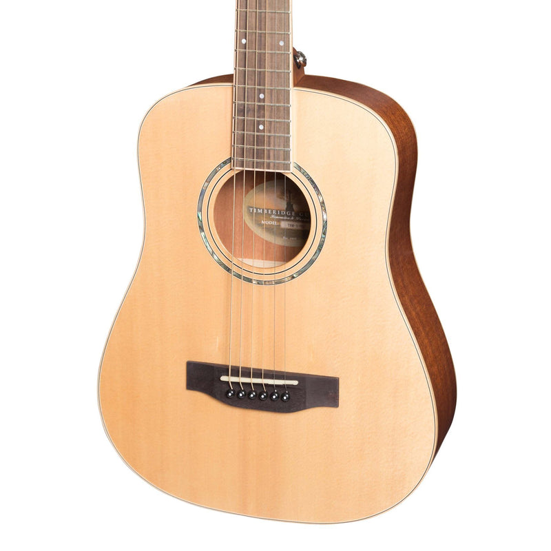 Timberidge '1 Series' Spruce Solid Top Acoustic-Electric Traveller Mini Guitar (Natural Satin)-TRM-1-NST