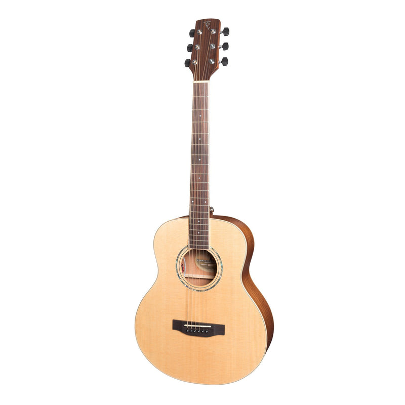 Timberidge '1 Series' Spruce Solid Top Acoustic-Electric TS-Mini Guitar (Natural Satin)-TRT-1-NST