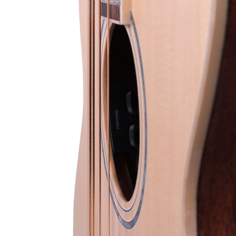 Timberidge '1 Series' Spruce Solid Top & Mahogany Solid Back Acoustic-Electric Bass Guitar (Natural Satin)-TRB-1SB-NST