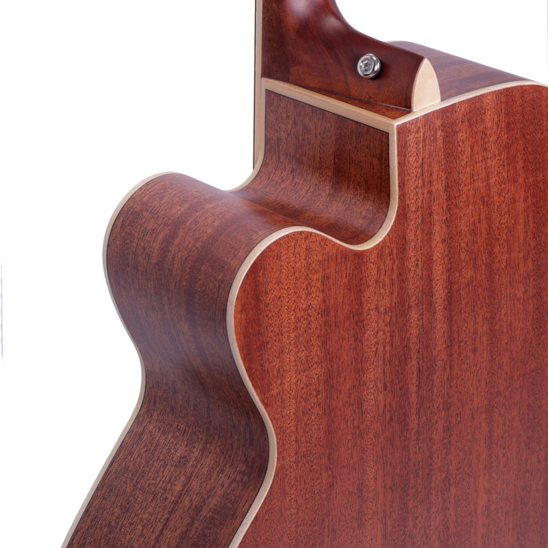Timberidge '1 Series' Spruce Solid Top & Mahogany Solid Back Acoustic-Electric Cutaway Bass Guitar (Natural Satin)-TRBC-1SB-NST