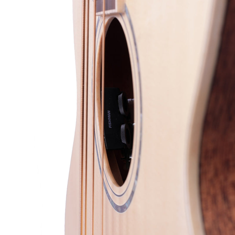 Timberidge '1 Series' Spruce Solid Top & Mahogany Solid Back Acoustic-Electric Cutaway Bass Guitar (Natural Satin)-TRBC-1SB-NST