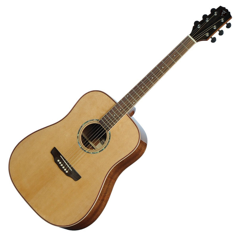 Timberidge '1 Series' Spruce Solid Top & Mahogany Solid Back Acoustic-Electric Dreadnought Guitar (Natural Gloss)-TR-1SBP-NGL