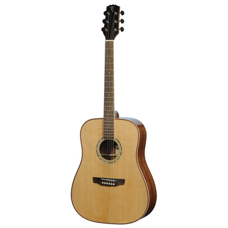 Timberidge '1 Series' Spruce Solid Top & Mahogany Solid Back Acoustic-Electric Dreadnought Guitar (Natural Gloss)-TR-1SBP-NGL