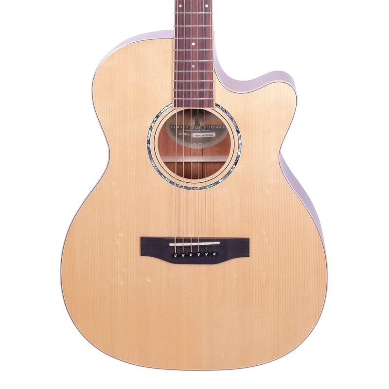 Timberidge '1 Series' Spruce Solid Top & Mahogany Solid Back Acoustic-Electric Small Body Cutaway Guitar (Natural Gloss)-TRFC-1SBP-NGL