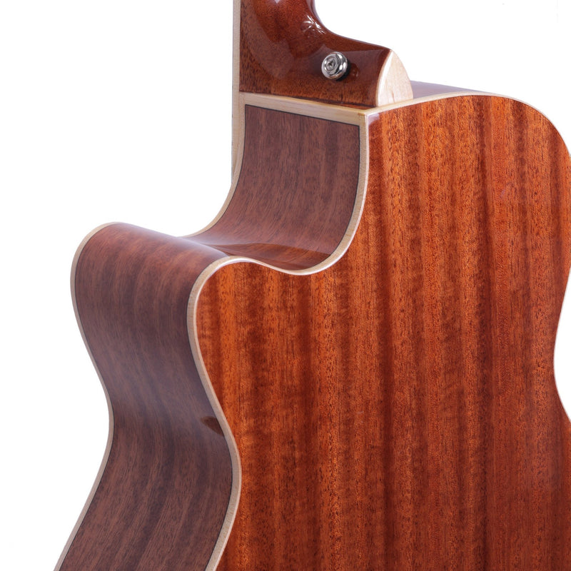 Timberidge '1 Series' Spruce Solid Top & Mahogany Solid Back Acoustic-Electric Small Body Cutaway Guitar (Natural Gloss)-TRFC-1SBP-NGL