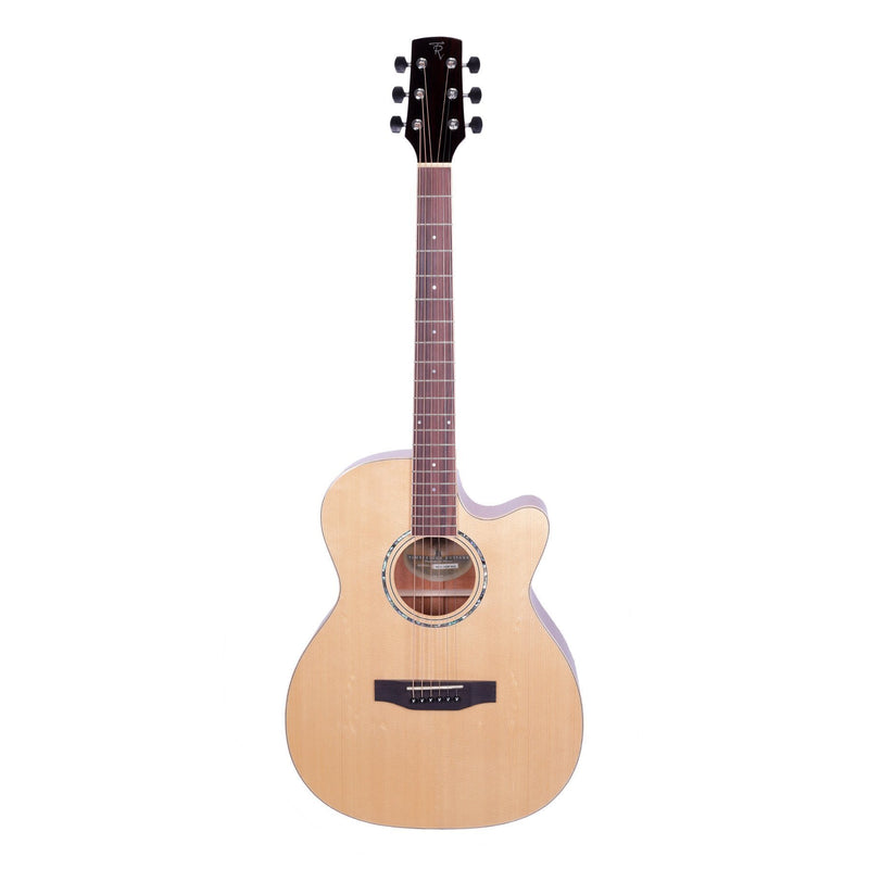 Timberidge '1 Series' Spruce Solid Top & Mahogany Solid Back Acoustic-Electric Small Body Cutaway Guitar (Natural Gloss)-TRFC-1SBP-NGL