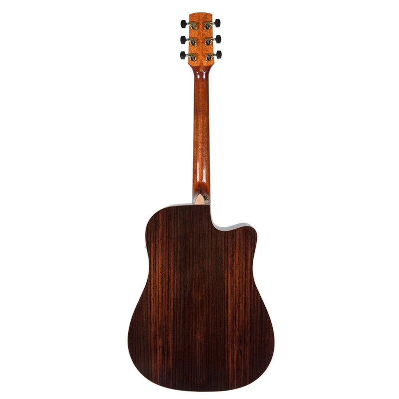 Timberidge '3 Series' Left Handed Spruce Solid Top Acoustic-Electric Dreadnought Cutaway Guitar (Natural Gloss)-TRC-3L-NGL