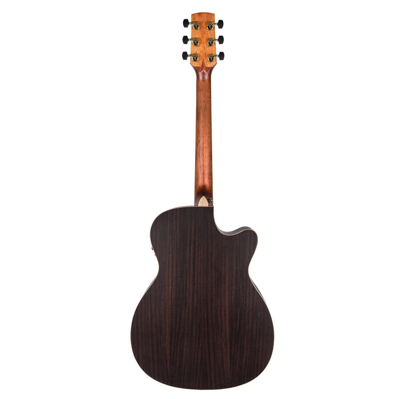 Timberidge '3 Series' Left Handed Spruce Solid Top Acoustic-Electric Small Body Cutaway Guitar (Natural Satin)-TRFC-3L-NST