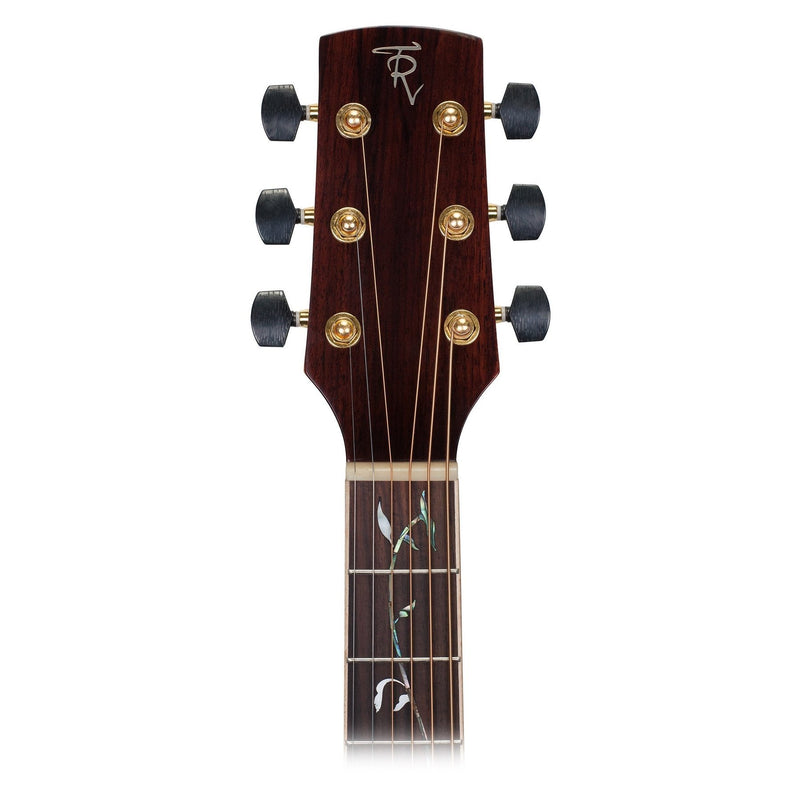 Timberidge '3 Series' Left Handed Spruce Solid Top Acoustic-Electric Small-Body Cutaway Guitar with 'Tree of Life' Inlay (Natural Gloss)-TRFC-3TL-NGL