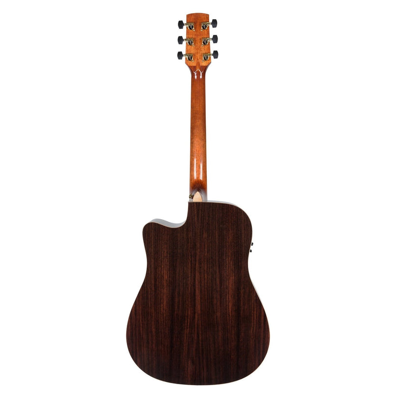 Timberidge '3 Series' Spruce Solid Top Acoustic-Electric Dreadnought Cutaway Guitar (Natural Gloss)-TRC-3-NGL