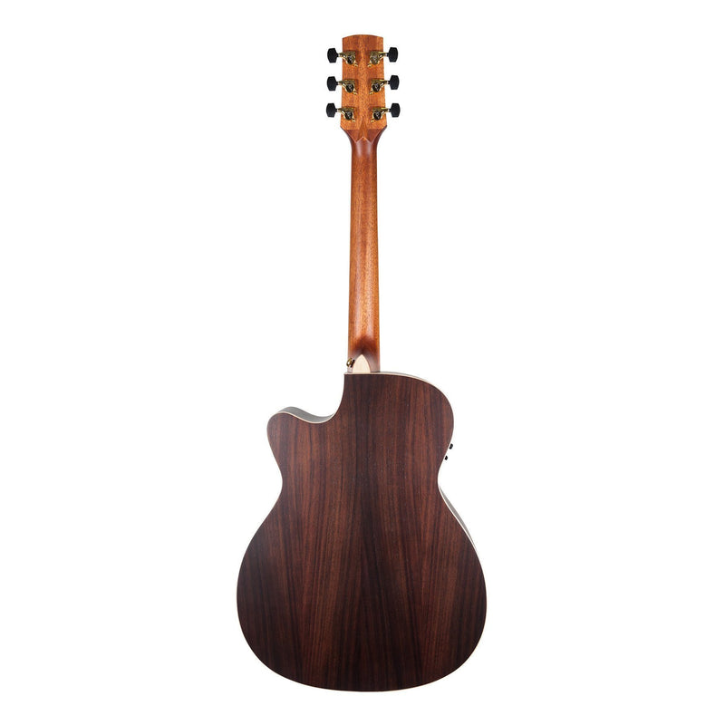 Timberidge '3 Series' Spruce Solid Top Acoustic-Electric Small Body Cutaway Guitar with 'Tree of Life' Inlay (Natural Satin)-TRFC-3T-NST