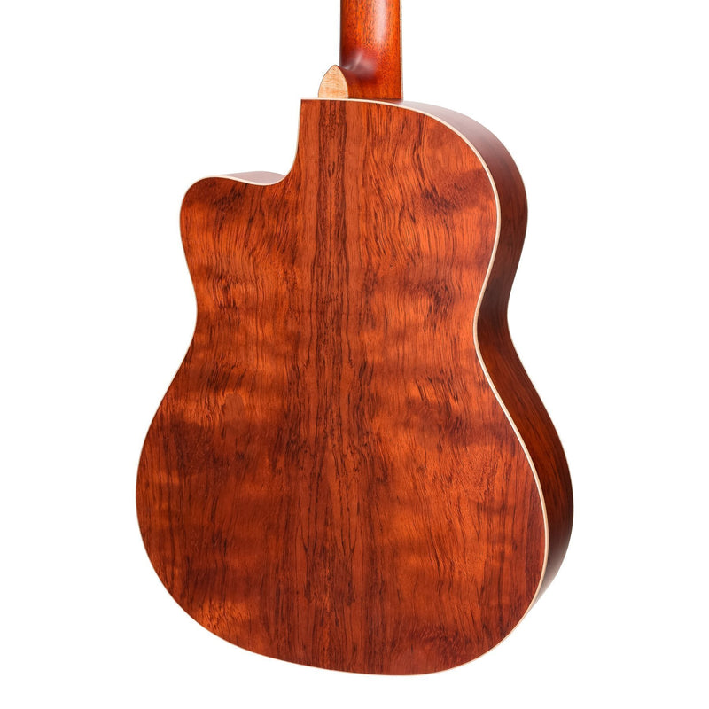 Timberidge '4 Series' Cedar Solid Top Acoustic-Electric Classical Cutaway Guitar (Natural Satin)-TRCC-4-NST