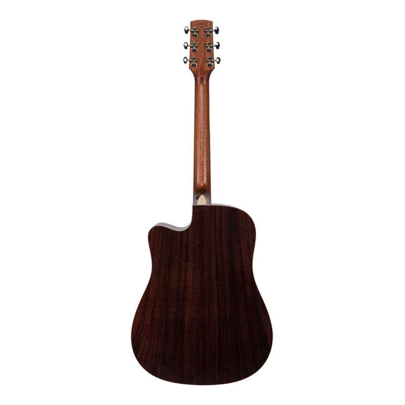Timberidge '9 Series' Spruce Solid Top and Rosewood Solid Back & Sides Acoustic-Electric Dreadnought Cutaway Guitar (Natural Gloss)-TRC-9-NGL