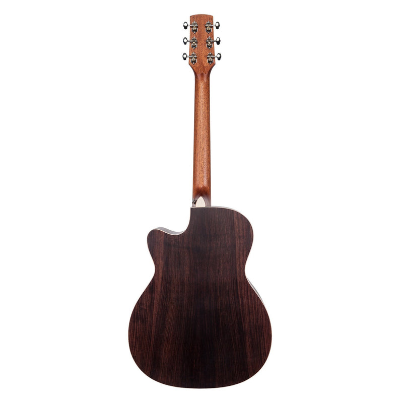 Timberidge '9 Series' Spruce Solid Top and Rosewood Solid Back & Sides Acoustic-Electric Small Body Cutaway Guitar (Natural Satin)-TRFC-9-NST