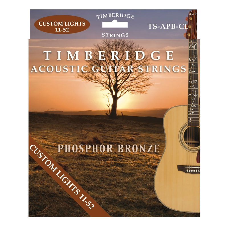 Timberidge Custom Light Phosphor Bronze Acoustic Guitar Strings (11-52)-TS-APB-CL