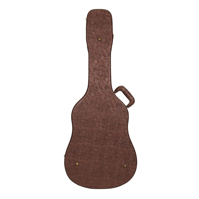 Timberidge Deluxe Shaped Dreadnought Acoustic Guitar Hard Case (Paisley Brown)-TGC-A44T-PASBRN