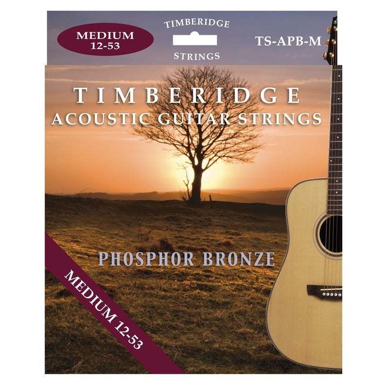 Timberidge Medium Phosphor Bronze Acoustic Guitar Strings (12-53)-TS-APB-M