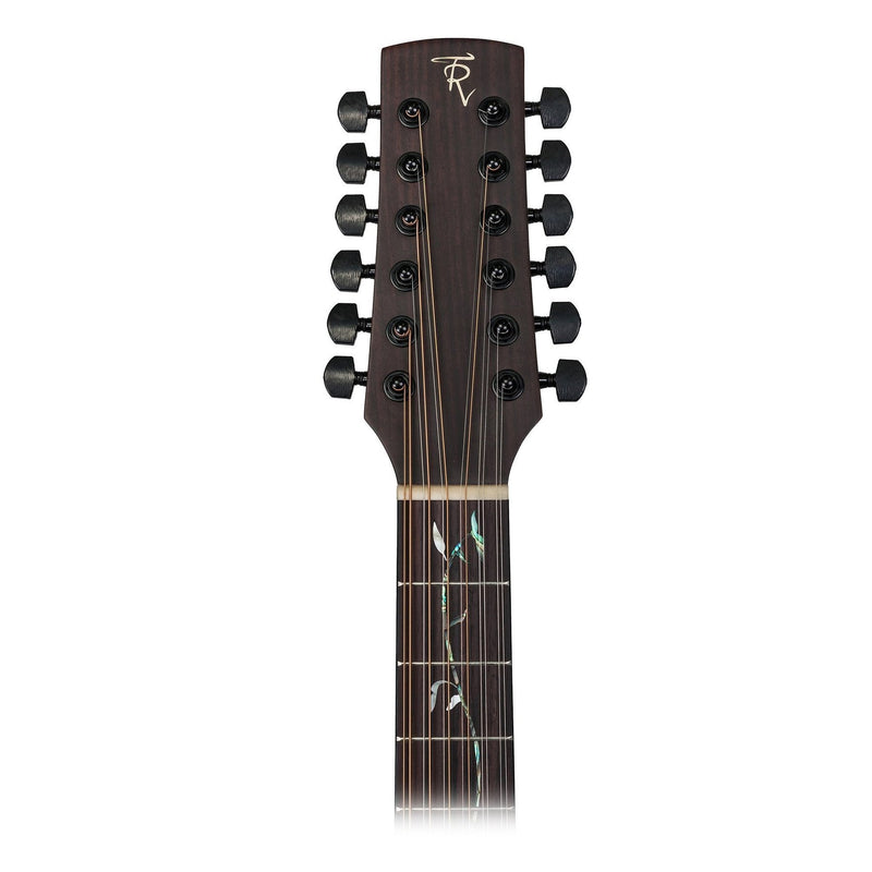 Timberidge 'Messenger Series' 12-String Mahogany Solid Top Acoustic-Electric Dreadnought Cutaway Guitar with 'Tree of Life' Inlay (Natural Satin)-TRC-MM12T-NST