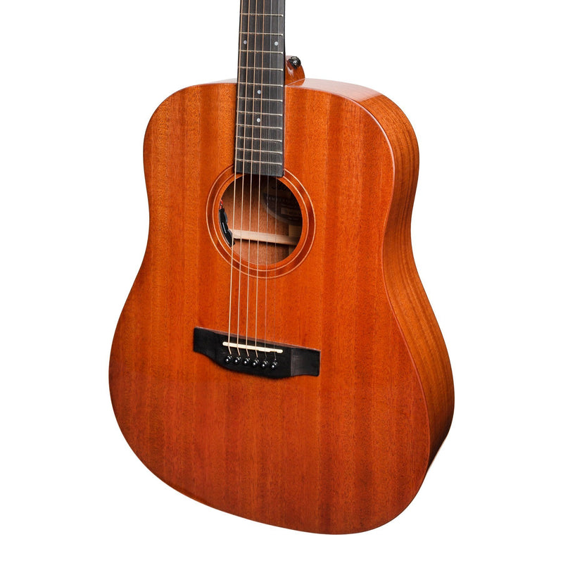 Timberidge 'Messenger Series' All Solid Mahogany Acoustic-Electric Dreadnought Guitar (Natural Gloss)-TR-MMSB-NGL