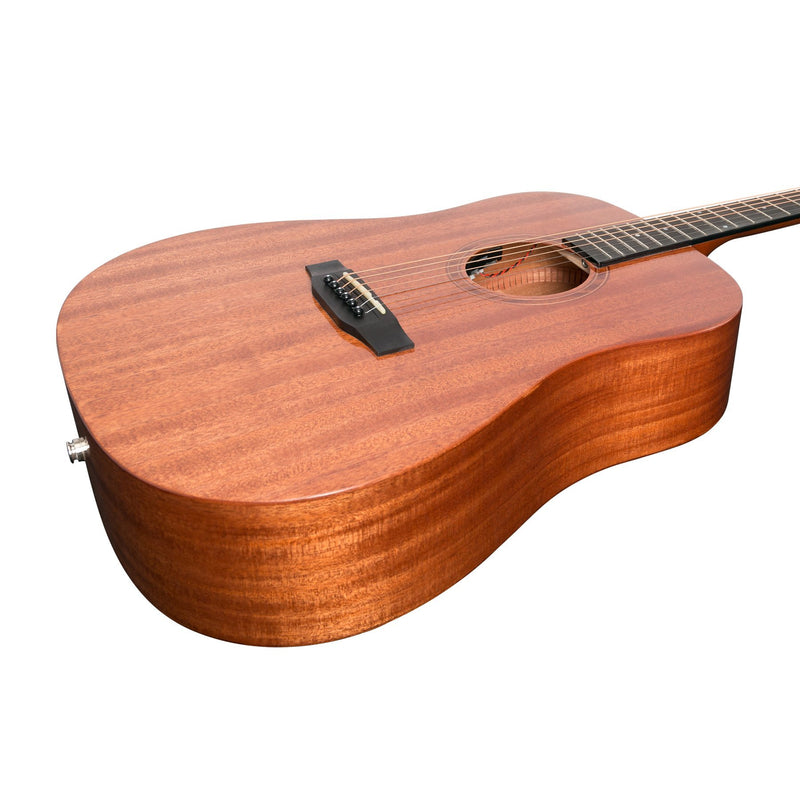 Timberidge 'Messenger Series' All Solid Mahogany Acoustic-Electric Dreadnought Guitar (Natural Gloss)-TR-MMSB-NGL