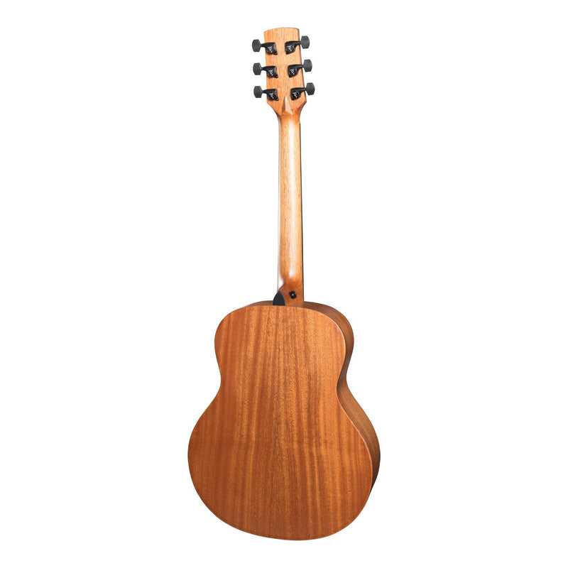 Timberidge 'Messenger Series' Left Handed Solid Mahogany Top Acoustic-Electric TS-Mini Guitar (Natural Satin)-TRT-MML-NST