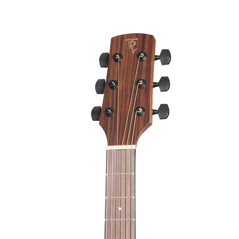 Timberidge 'Messenger Series' Left Handed Solid Mahogany Top Acoustic-Electric TS-Mini Guitar (Natural Satin)-TRT-MML-NST