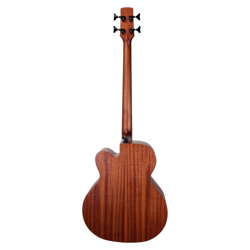 Timberidge 'Messenger Series' Mahogany Solid Top Acoustic-Electric Cutaway Bass Guitar (Natural Satin)-TRBC-MM-NST