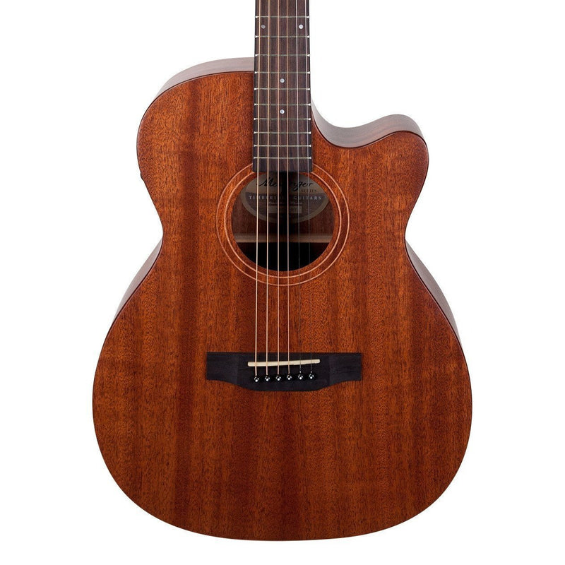 Timberidge 'Messenger Series' Mahogany Solid Top Acoustic-Electric Small Body Cutaway Guitar (Natural Satin)-TRFC-MM-NST