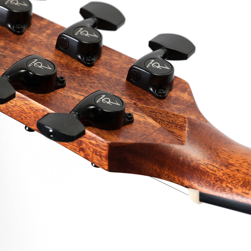 Timberidge 'Messenger Series' Mahogany Solid Top Acoustic-Electric Small Body Cutaway Guitar with 'Tree of Life' Inlay (Natural Satin)-TRFC-MMT-NST