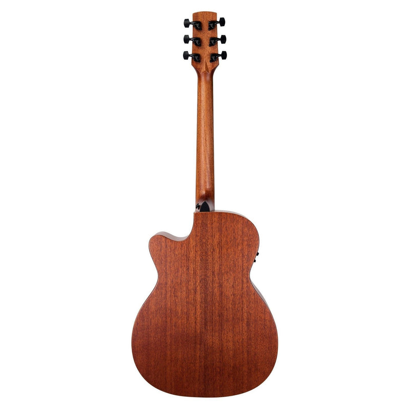 Timberidge 'Messenger Series' Mahogany Solid Top Acoustic-Electric Small Body Cutaway Guitar with 'Tree of Life' Inlay (Natural Satin)-TRFC-MMT-NST