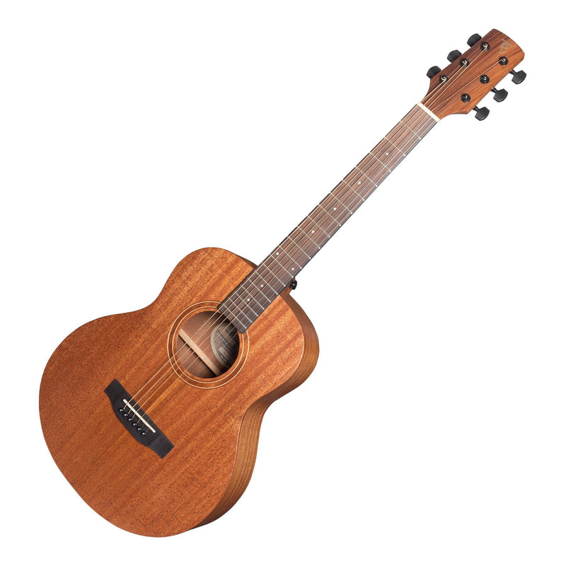 Timberidge 'Messenger Series' Solid Mahogany Top Acoustic-Electric TS-Mini Guitar (Natural Satin)-TRT-MM-NST