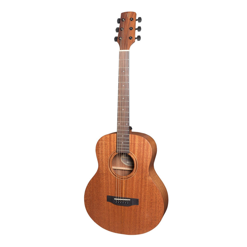 Timberidge 'Messenger Series' Solid Mahogany Top Acoustic-Electric TS-Mini Guitar (Natural Satin)-TRT-MM-NST