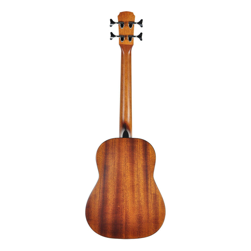 Timberidge 'TR-Series' Spruce Solid Top Left-Handed Acoustic Bass Travel Guitar with Gig Bag (Natural Satin)-TR-TBL-NST